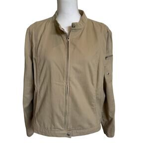 Old Navy Twill Bomber Jacket Women's XXL Ful Zip Classic Utility Zipper Sleeve